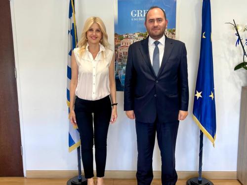 Έλενα Ράπτη: Συνάντηση με τον Βουλευτή Πέλλας Βασίλη Βασιλειάδη στο Υπουργείο Τουρισμό